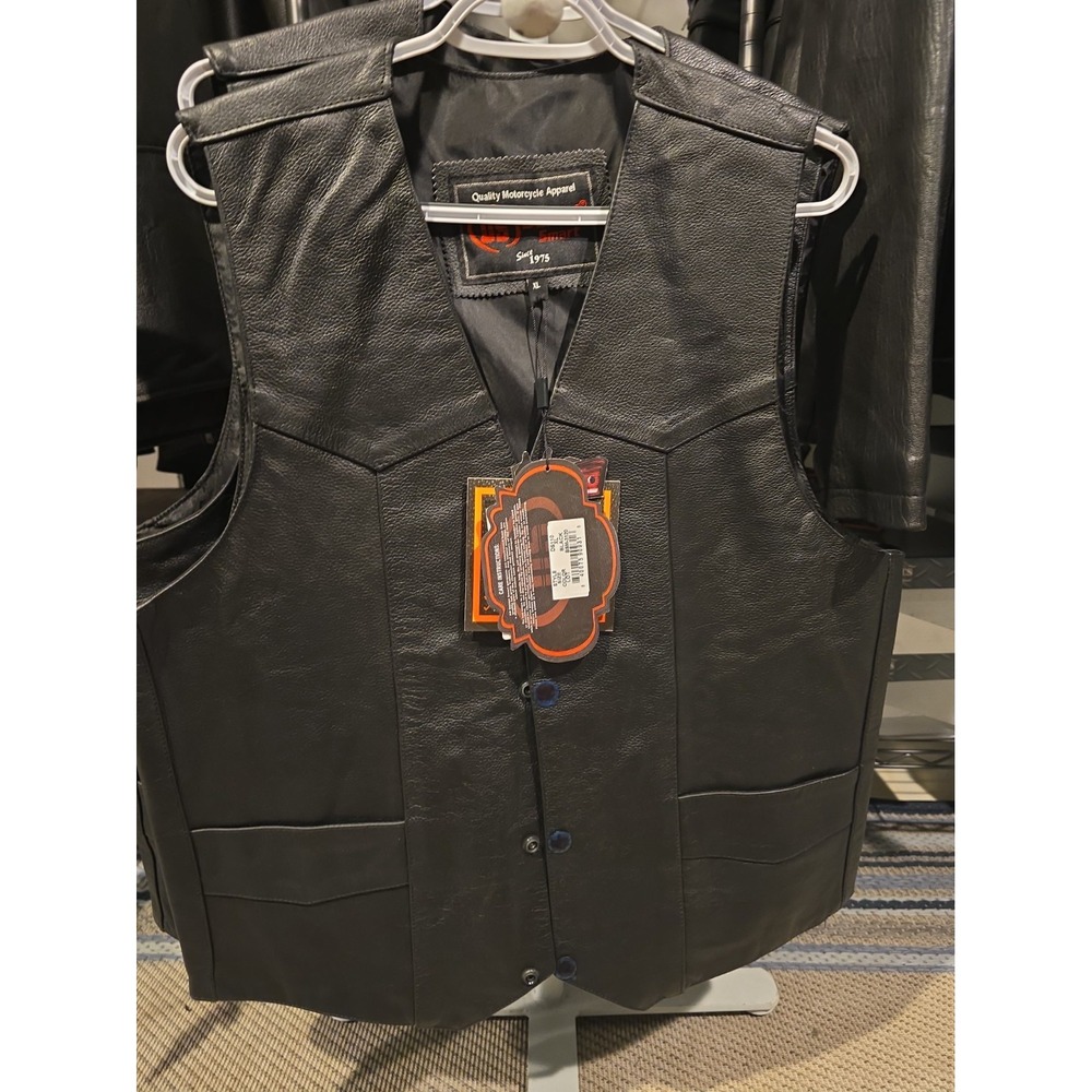 Daniel Smart Black Leather Motorcycle DS110 XL NWT